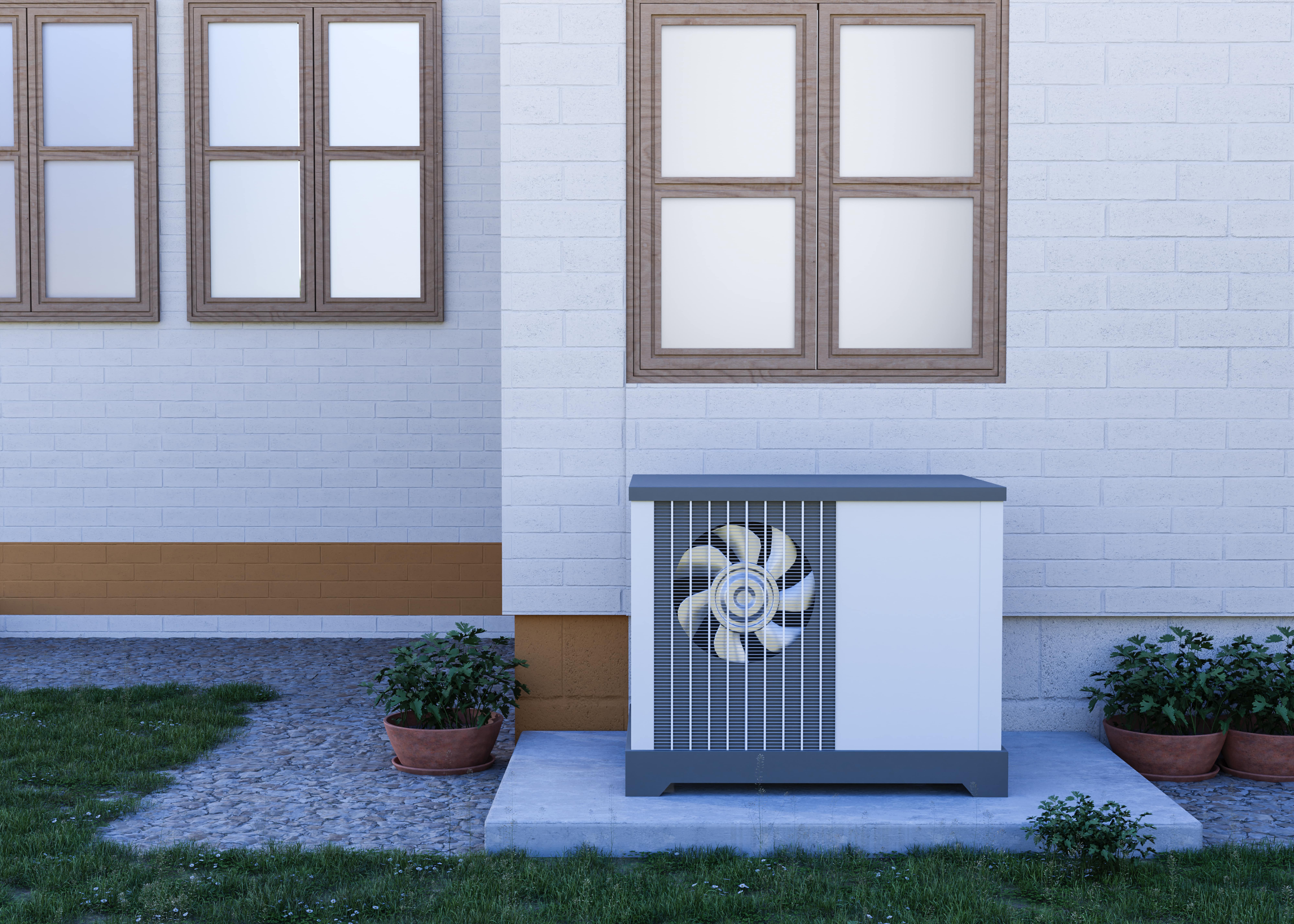 Heat pump system in modern home