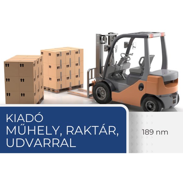 Kiadó műhely, raktár, udvarral