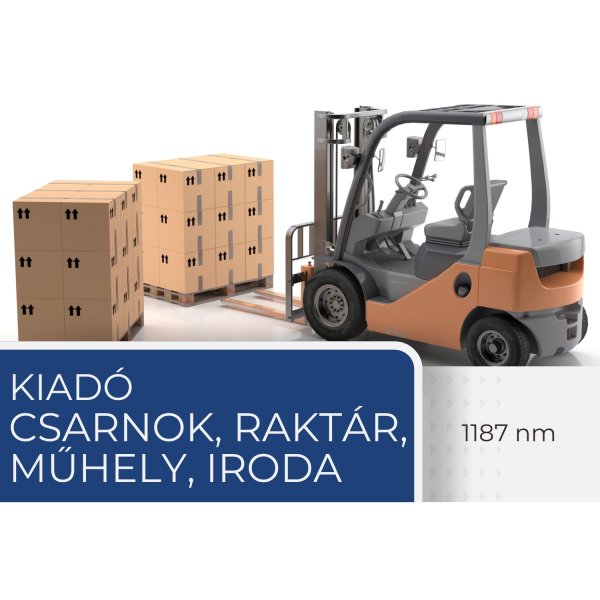 Kiadó csarnok, raktár, műhely, iroda